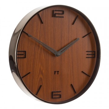 Dizajnové nástenné hodiny Future Time FT3010TT Flat walnut 30cm Dizajnové nástenné hodiny Future Time FT3010TT Flat walnut 30cm